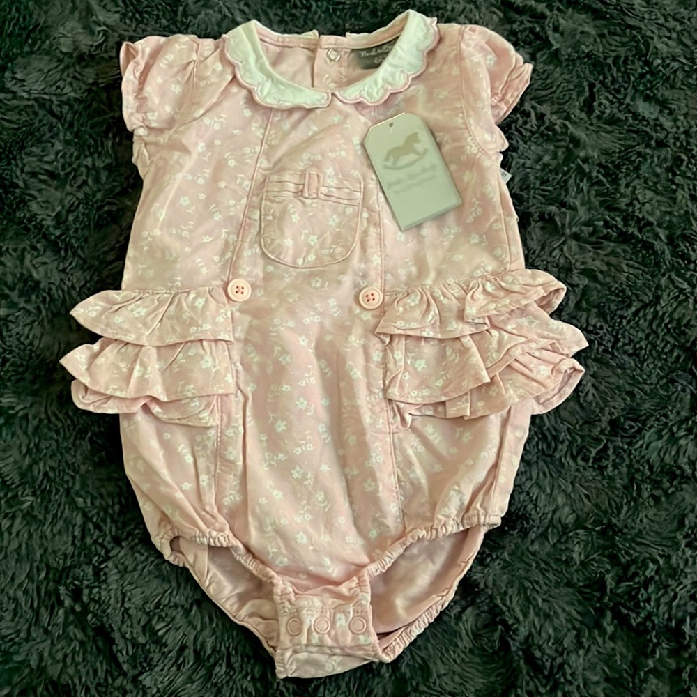 Rock a Bye Baby Boutique baby romper 6-12 Months.